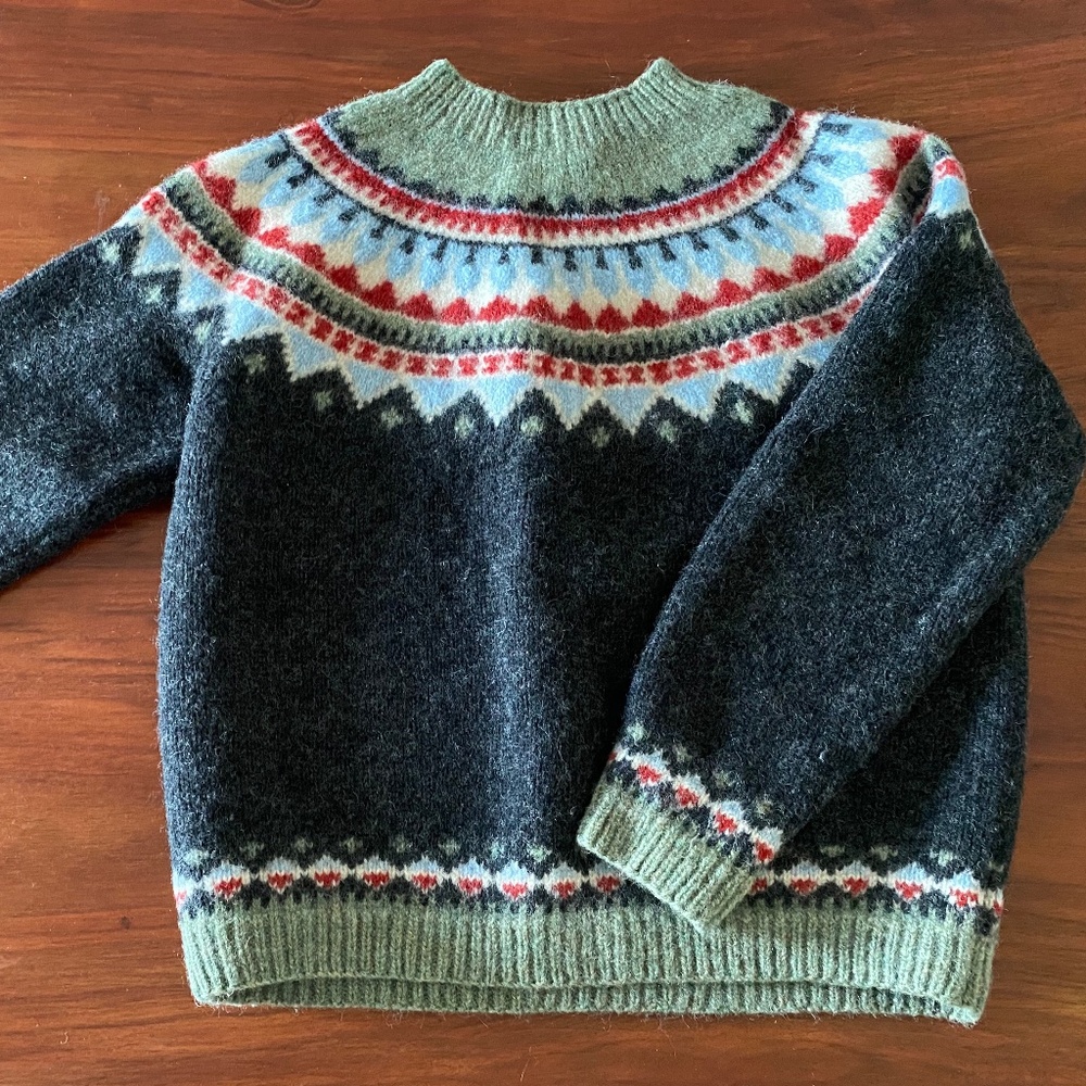 Vintage Eddie Bauer Pure Wool Fair Isle Sweater